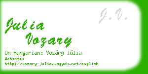 julia vozary business card