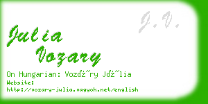 julia vozary business card